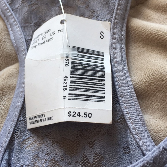 G by Guess new gray lace see through tank top - Picture 3 of 5